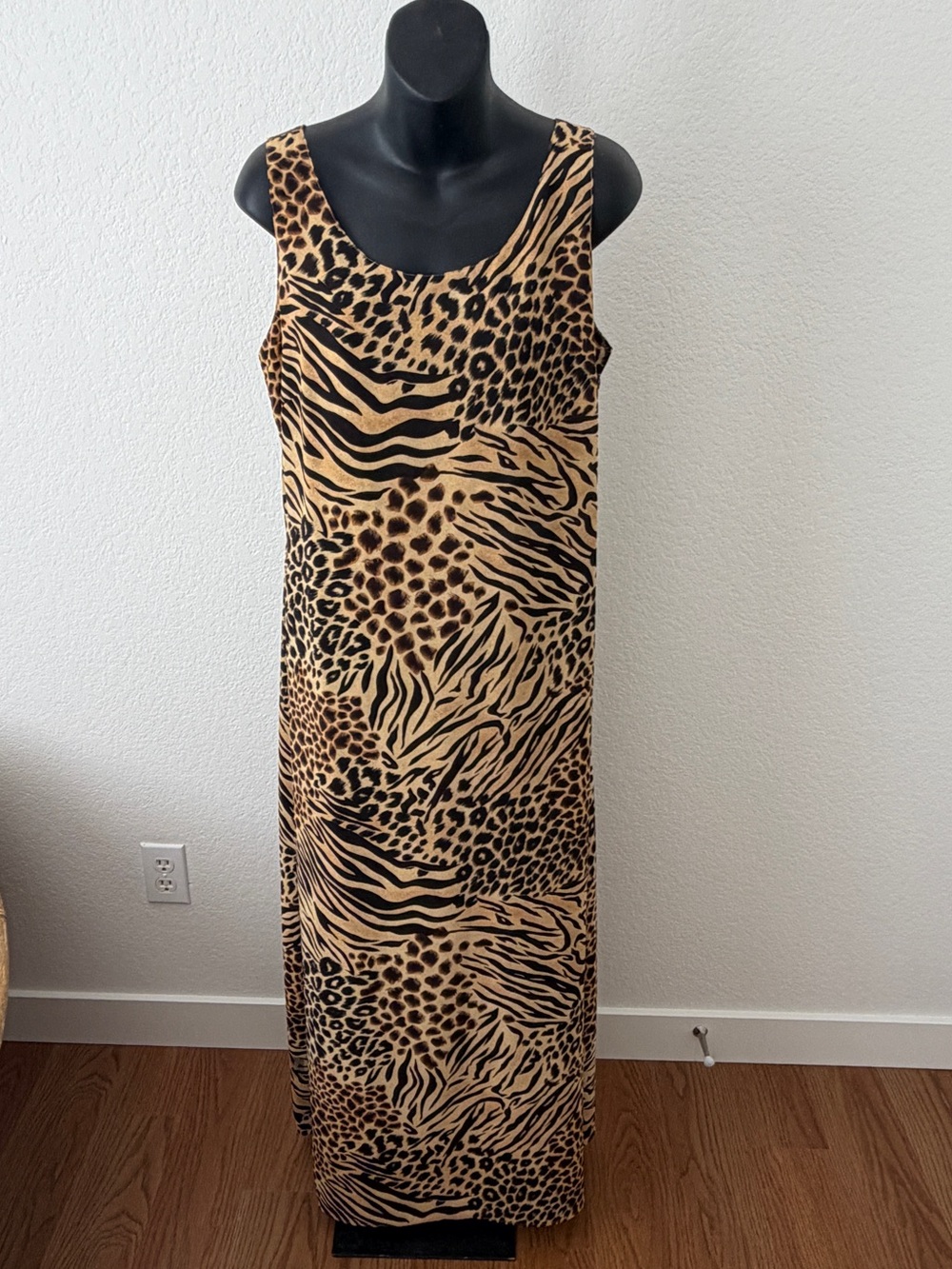 Liz Claiborne Reversible Animal Print Maxi Dress, size L (10/12)